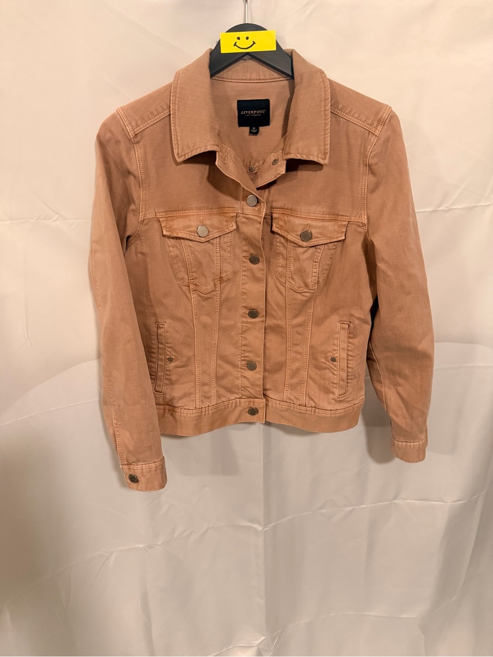 Women’s Liverpool Los Angeles Brush Pink Strech Denim Trucker Jacket